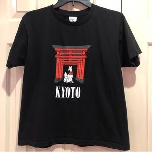 Kyoto Japan Torii Gate Printstar T-Shirt Size M Black